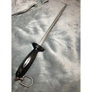 Dexter Knife Honing Steel Sharpener 9 Inch Rod Black Handle Butcher Tool